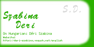 szabina deri business card