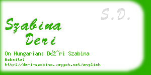 szabina deri business card